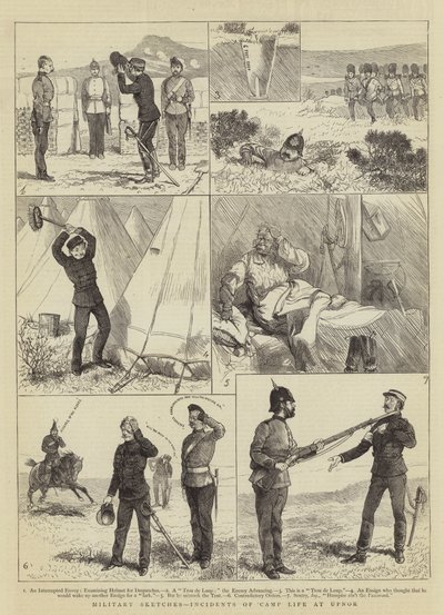 Bocetos Militares, Incidentes de la Vida en el Campamento en Upnor de Alfred Chantrey Corbould